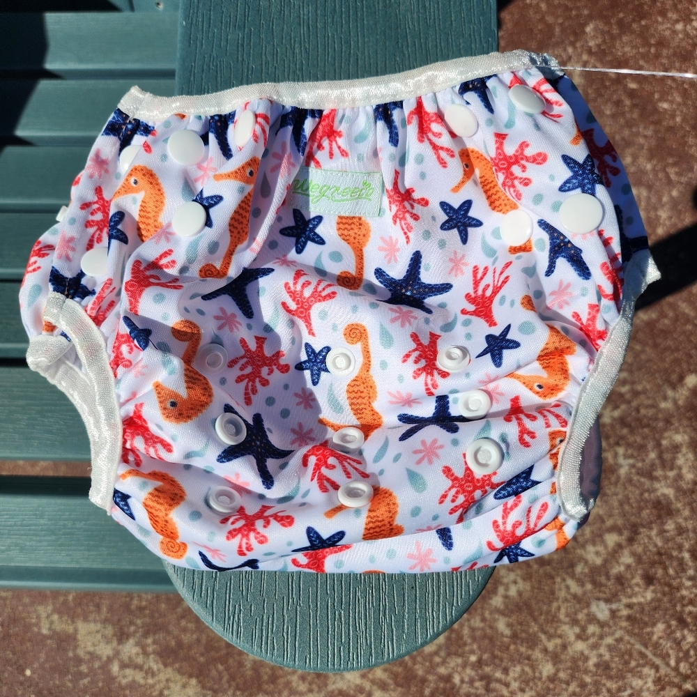 Wegreeco Adjustable Reusable Baby Swim diaper Lrg
